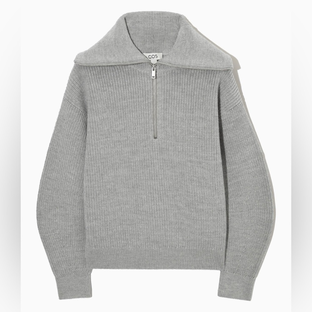 COS knit half zip sweater